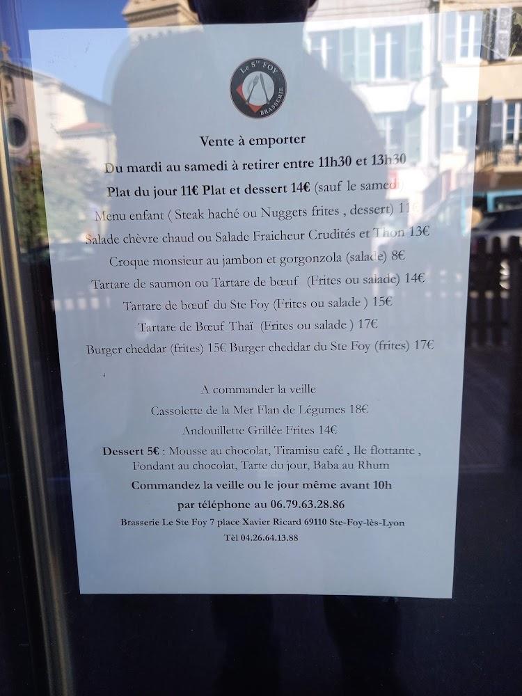 Brasserie le Ste Foy - Menu Image 1