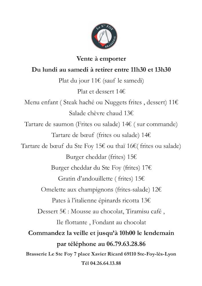 Brasserie le Ste Foy - Menu Image 4